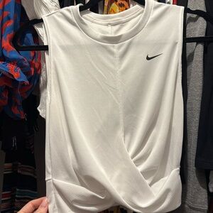 Nike white dry fit crop top
